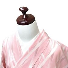 Unused Japanese Summer Kimono RO KOMON  Polyester Washable Good Condition Pink picture