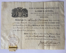 New York-City & County Signed Court Document with Seal-date March 27th, 1824 picture