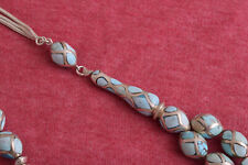 Egyptian Turquoise-sterling silver Islamic inlaid prayer beads,muslim Tasbih picture