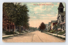 1913. WEST HOWARD STREET. MUNCIE, IND. POSTCARD EP30 picture