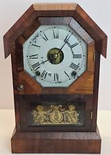 Antique Working 1875 SETH THOMAS Mahogany Rosewood Octagon Top 8 Day Shelf Clock picture