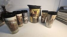 Vintage 1970s Thermo Serv Patriotic Pitcher And Tumbler Set picture