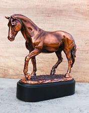 Hanoverian Mare Horse Walking The Pasture Bronze Electroplated Figurine Statue picture