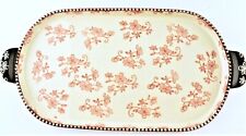 TemptationPlatter Red Floral  Lid-It Tray Top Lace  15 1/2
