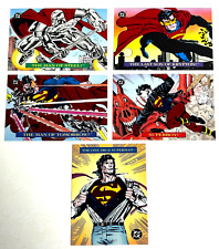 1993 DC Bloodlines Embossed Foil Card Set S1-S4 & One True Superman Card SkyBox picture