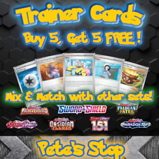 Pokemon Cards - Trainers - Multiple Sets - Choose Your Own - BUY 5 GET 5 FREE picture