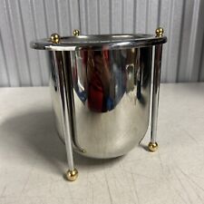 Vintage Towle Lauffer Collection Stainless Steel Silver & Gold Champagne Bucket picture