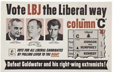 1964 Johnson, Humphrey & Robert Kennedy New York Trigate Poster Rare picture