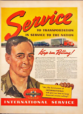 1942 International Harvester Co.  Service to Transportation Vintage Print Ad picture