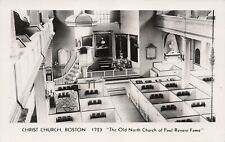 RPPC Interior View Christ Church Boston Massachusetts Altar Photo Postcard E6 picture