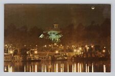 Postcard Disneyland Haunted Mansion Moonlit rivers of America New Orleans Square picture