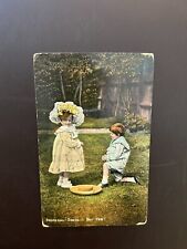 Proposal Shall I Say Yes Little boy & girl Postcard picture