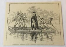 1887 magazine engraving ~ WASHINGTON CROSSING LAKE LEBOEUF picture
