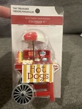 Tiny Treasures Miniature Hot Dog Stand Decoration Rustic Garden 4 X 2.5” NIP  picture