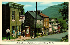 Vtg 1960s Looking Down High Street Harpers Ferry West Virginia WV Postcard picture