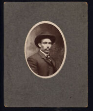  from ALBUM * CABINET CARD STYLE - MAN SUIT wearing HAT last name TANNER (sp?) picture