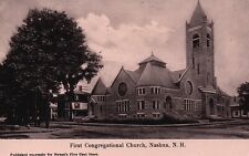 Postcard NH Nashua First Congregational Church Undivided Back Vintage PC a9596 picture