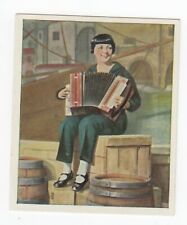 Vintage 1935 Trade Card of MARIA NEY German Cabaret Artist Accordionist picture