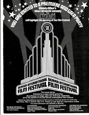 1979 Print Ad Denver International Film Festival Woody Allen's Manhattan picture