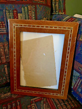 Loui Michel Cie Picture Frame Inlay Wood 5x7 Inlaid Wooden Photo Vintage #11 picture