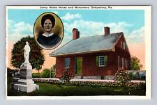 Gettysburg PA-Pennsylvania, Jenny Wade And Monument, Antique, Vintage Postcard picture