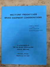1981 Railroad Multi Unit Freight Cars Brake Equipment Consideration Westinghouse picture