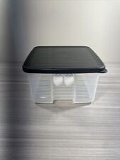 New Tupperware Fridgesmart Container Medium Black Adjustable Vented picture