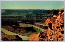 Dead Horse Point Upper Grand Canyon Colorado River Country Road VNG UNP Postcard picture