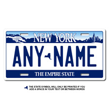 Personalized New York License Plate 5 Sizes Mini to Full Size  picture