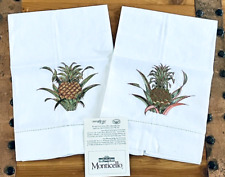 Embroidered Pineapple Tea Towels Monticello Jefferson Set of 2 Hospitality picture