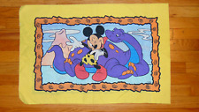 Disney Vintage Mickey & Minnie Pillow Case Stone Age Standard Size RARE picture