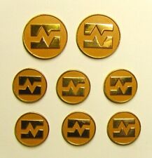 HOLLAND & SHERRY REPLACEMENT BUTTONS, 6 pcs Mustard Color Enameled solid metal picture