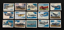 Lot of 15 Vintage 1940 WINGS CIGARETTES Airplane Tobacco Cards (First Series) picture