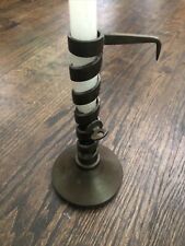 Vintage Brass Spiral Candle Holder 8.75” Courting Candle picture