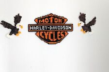 Harley Davidson Perler Bead Pixel Art (Set of 3) picture