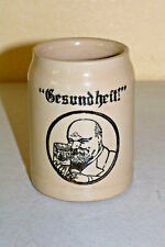 Tan GESUNDHEIT German Germany Beer Stein Mug Unusual Neat Blessing Drinking XE picture