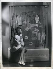 1946 Press Photo of an advertisement for shower curtains picture
