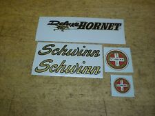 Vintage Schwinn Approved Deluxe Hornet Bicycle Complete Decal Set picture
