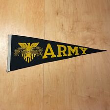 Vintage 1950s US Army 12x28 Felt Pennant Flag picture