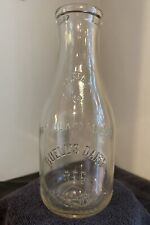 VINTAGE ONE QUART EMBOSSED MILK BOTTLE BUELL’S DAIRY, MILFORD (MI) picture