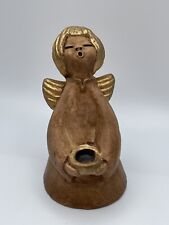 Vintage Christmas Thun Singing Angel Figure Ceramic Figurine Candle Holder Italy picture