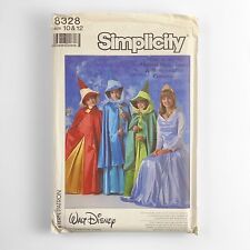 1980's Disney Simplicity Girls' Princess Costume Pattern 8328 Size 10-12 UNCUT picture