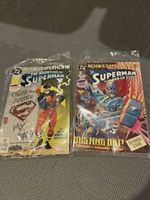 2 Superman comic books 1990s Vintage picture