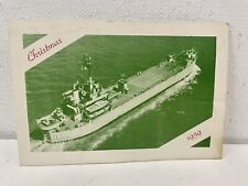 1947 USS Talbot Christmas Dinner Invitation Vintage Postcard Navy Battleships picture