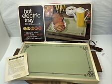 Vintage Cornwall Hot Electric Tray Avocado Green #1418 Original Box 1970s picture