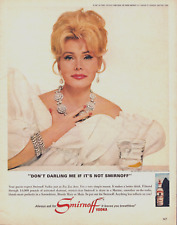 1967 Smirnoff Vodka Zsa Zsa Gabor Don't Darling Me Vintage Print Ad picture