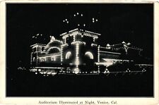 Auditorium Illuminated at Night Venice CA Undivided c1905 Postcard Unused picture