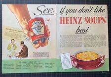 Vintage 1936 Heinz Soups Print Ad picture