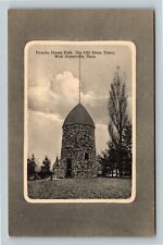 West Somerville MA-Massachusetts, The Old Stone Tower, Park, Vintage Postcard picture