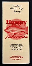 1990s Hungry Fisherman Indian Shores Florida Vintage Travel Menu Brochure picture